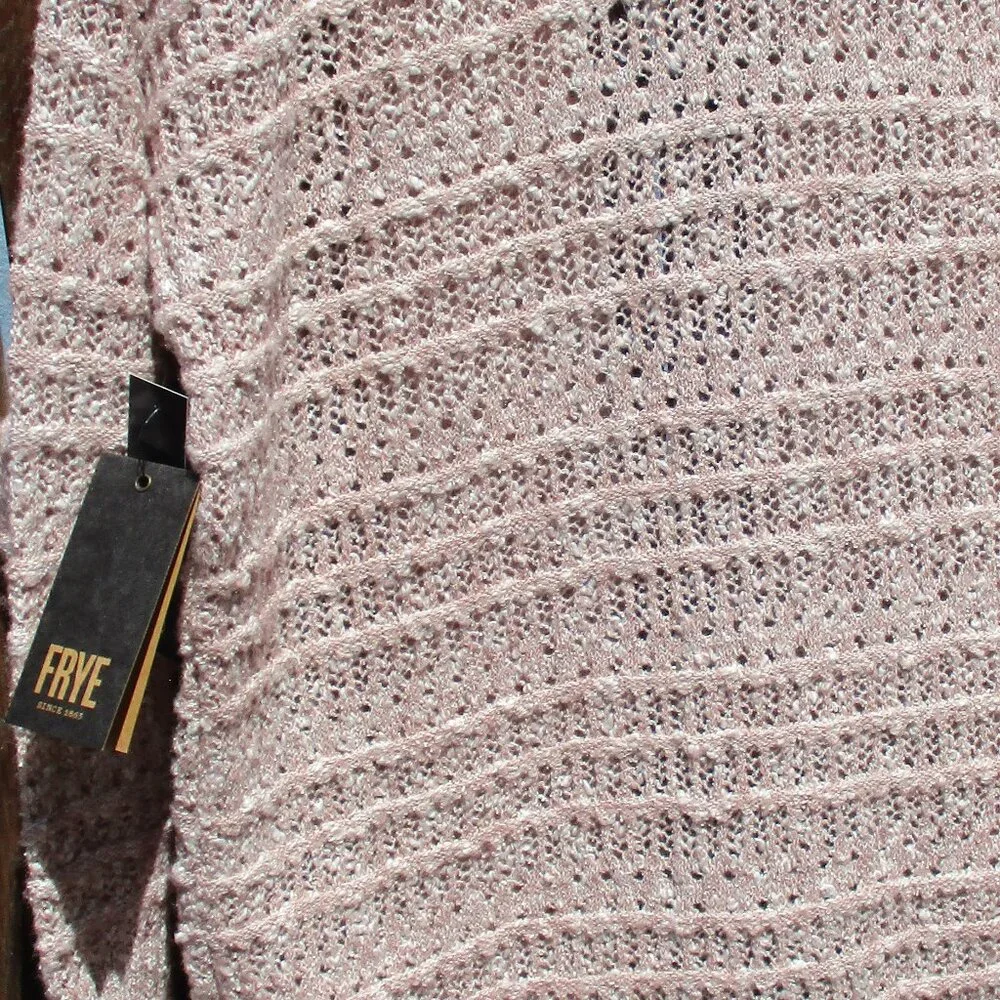NEW Frye Women's Open Front Cardigan Pastel Mauve Size L NWT - Picture 3 of 9